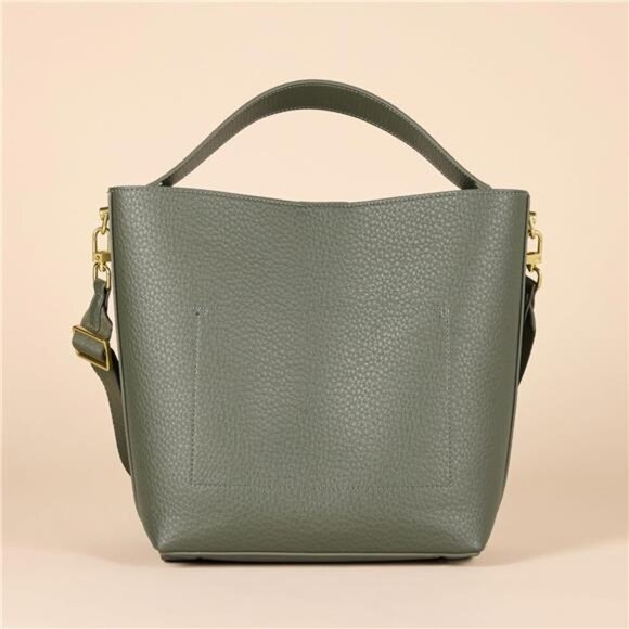 Womens Soft Bucket Bag Tote Faux Leather Crossbody Shoulder Minimalist Purse - Picture 2 of 6